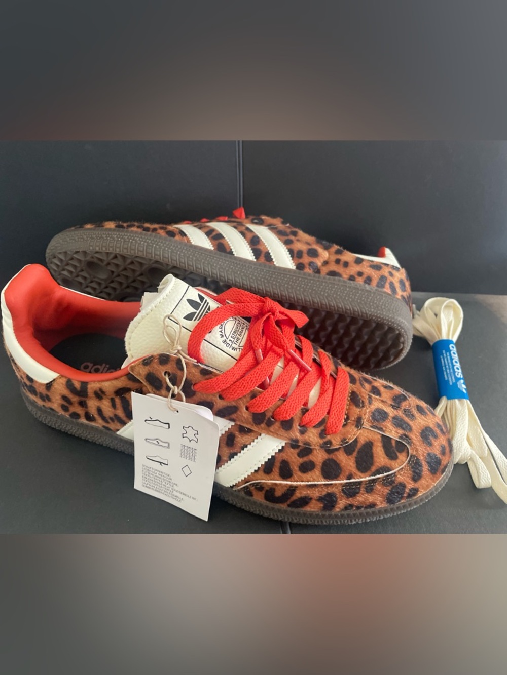 adidas Sneakers in Leopard Print with Red Laces - Picture 3 of 4
